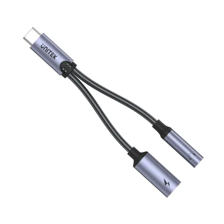 Unitek M205A USB-C to 3.5mm Audio Jack & PD 60W Charging Adapter