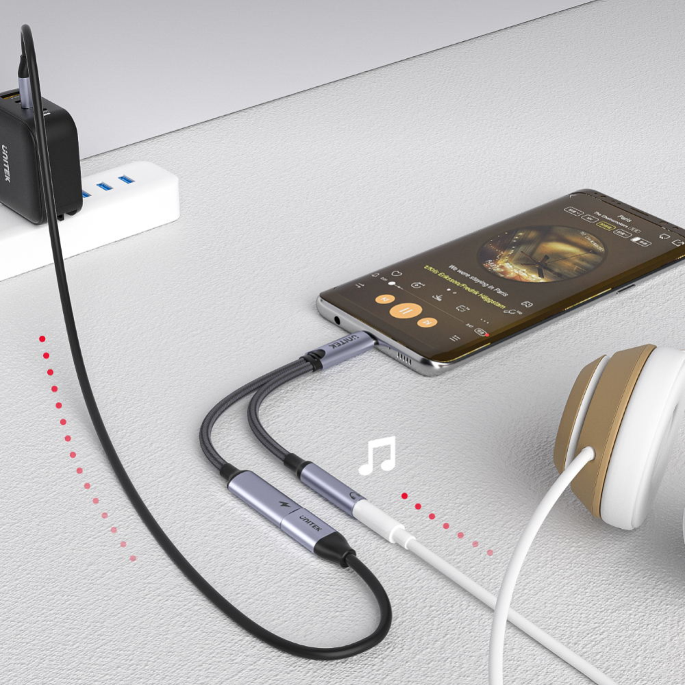 UNITEK M205A USB-C TO 35MM AUDIO JACK3 - One Chip Computers