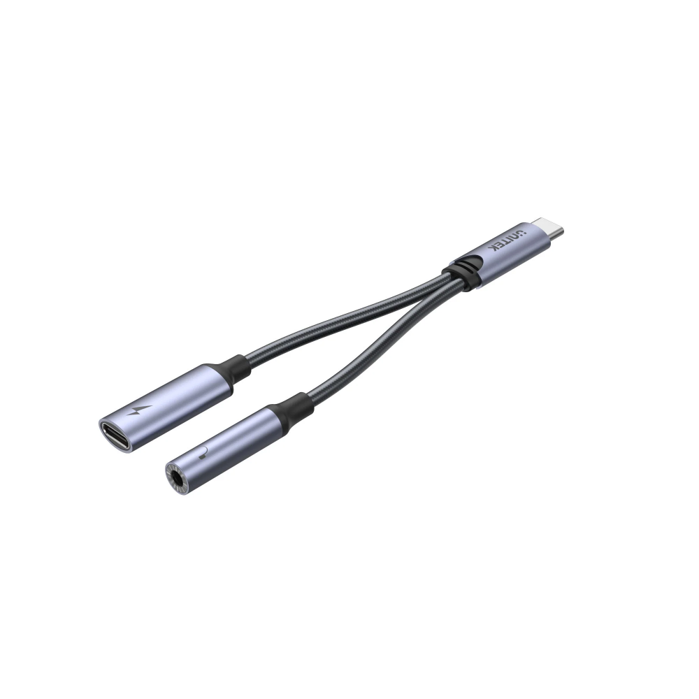 UNITEK M205A USB-C TO 35MM AUDIO JACK5 - One Chip Computers Unitek M205A USB-C to 3.5mm Audio Jack & PD 60W Charging Adapter