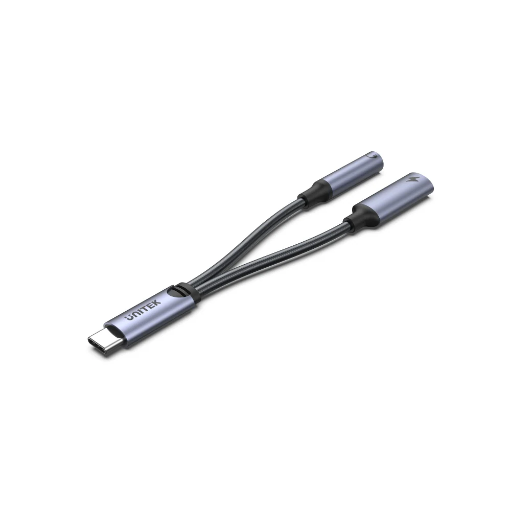 UNITEK M205A USB-C TO 35MM AUDIO JACK6 - One Chip Computers Unitek M205A USB-C to 3.5mm Audio Jack & PD 60W Charging Adapter