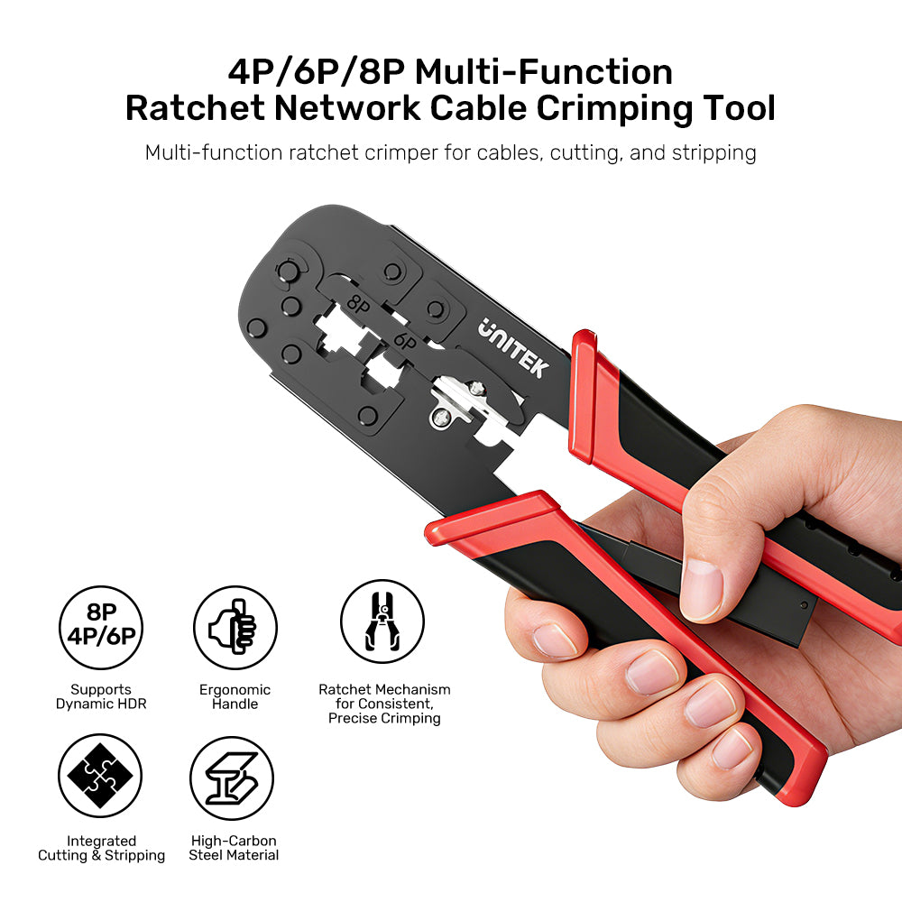 UNITEK OT139ABL01 MULTI-FUNCTION NETWORK CABLE CRIMPING TOOL3 - One Chip Computers