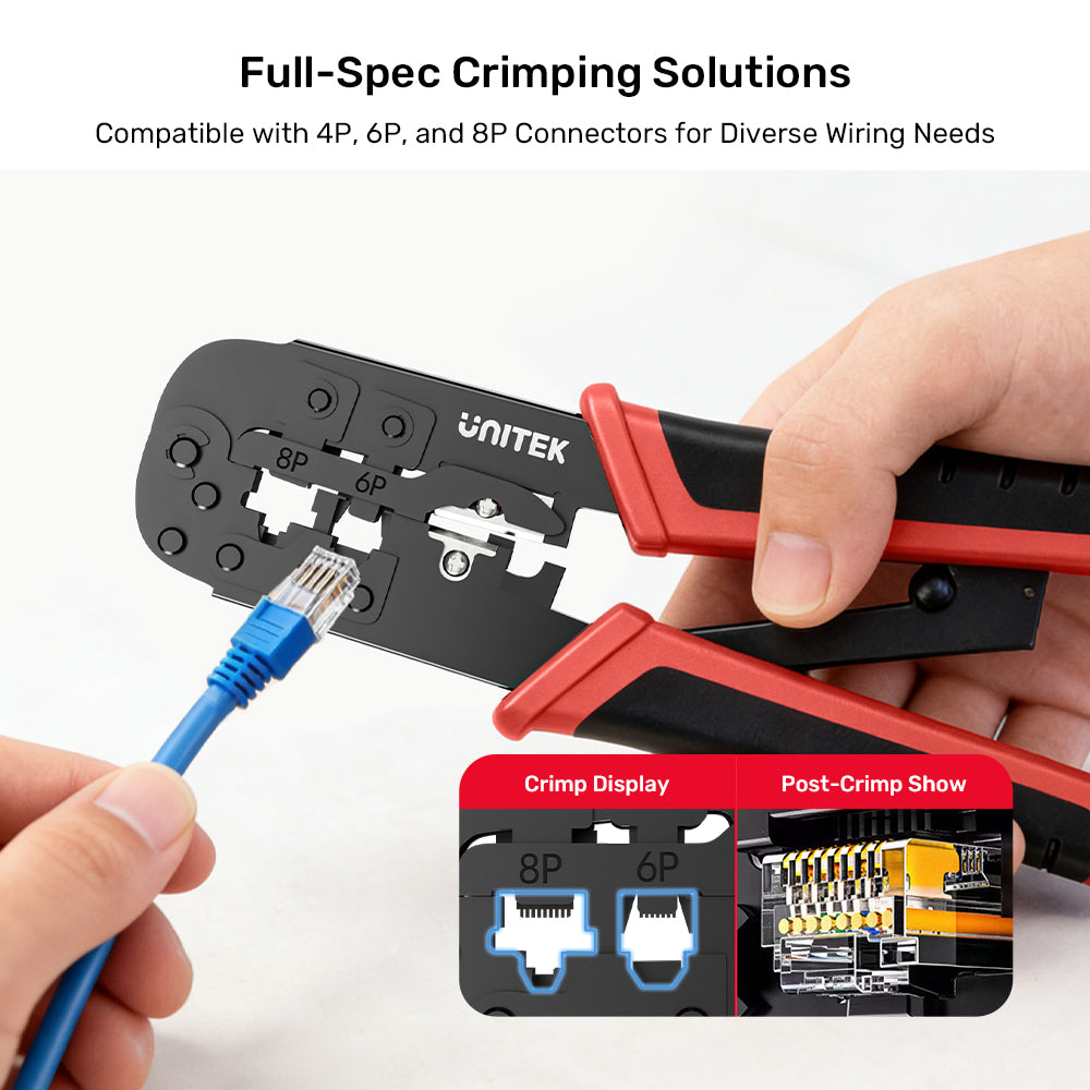 UNITEK OT139ABL01 MULTI-FUNCTION NETWORK CABLE CRIMPING TOOL6 - One Chip Computers