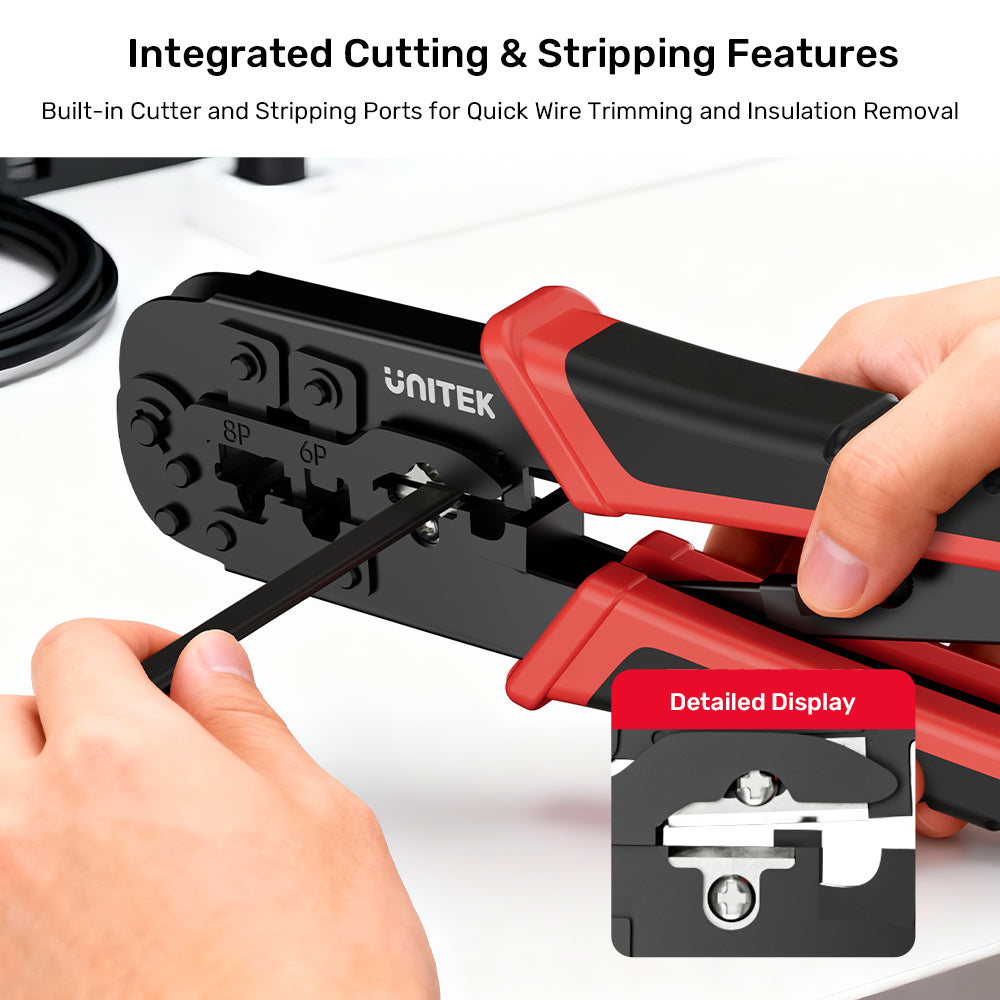 UNITEK OT139ABL01 MULTI-FUNCTION NETWORK CABLE CRIMPING TOOL7 - One Chip Computers
