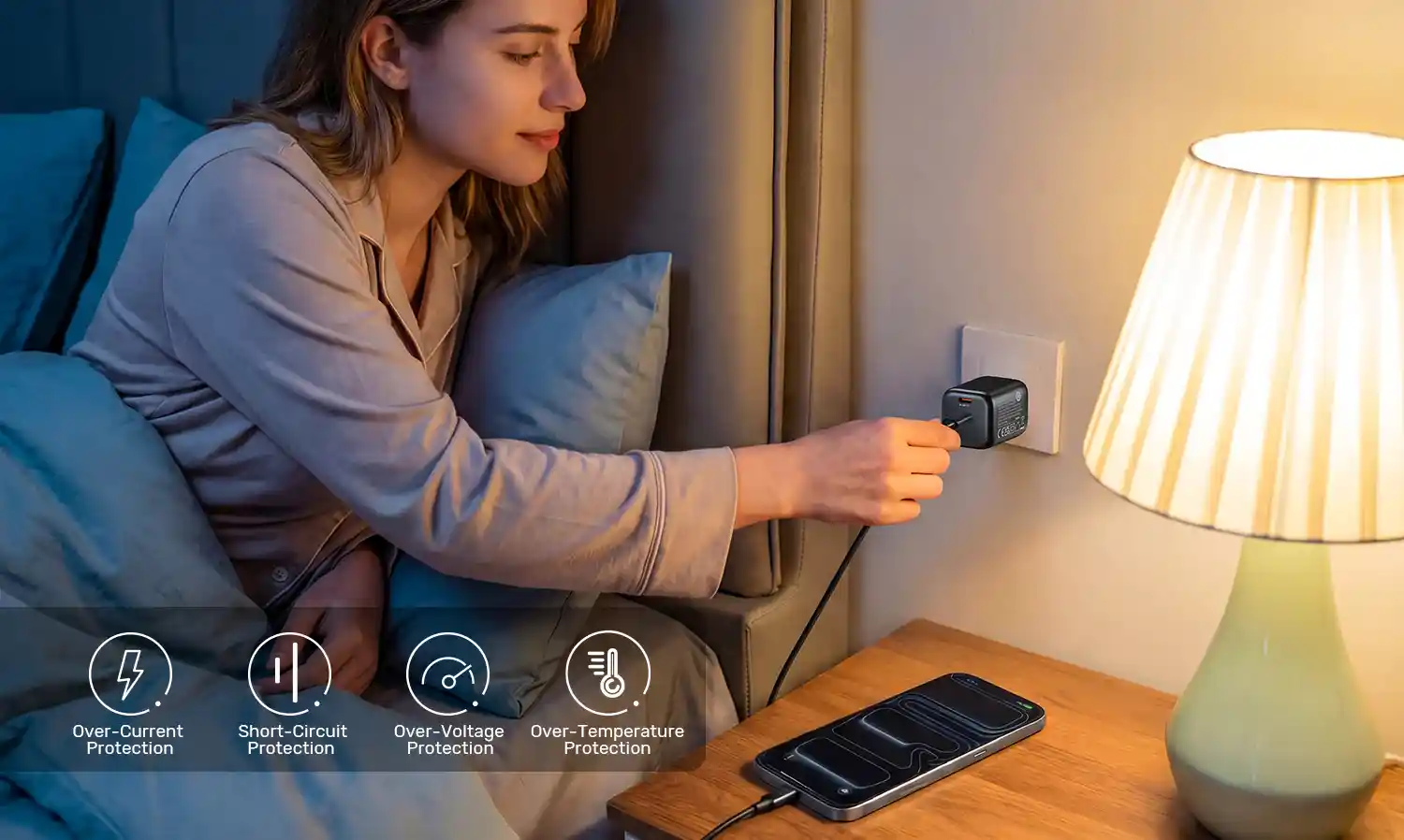 UNITEK P1129ABK01-EU Zeno 45W GaN Wall Charger Overview The UNITEK P1129ABK01-EU is a Zeno 45W GaN wall charger. It has 2 USB-C ports. Also, it uses a zero-bulk, eco-friendly build. This 45W charger suits home, office, and travel use. Moreover, its small size fits easily into any bag. Furthermore, it charges phones, tablets, and small devices fast. Therefore, it works as a handy daily charging companion. Fast Single and Dual-Port Charging This charger gives up to 45W on a single port. As a result, it charges phones and tablets fast on their own. Also, both ports together split power evenly at 20W each. So, you can charge two devices at a steady speed. Furthermore, smart tech identifies each device you plug in. Therefore, it gives efficient, tailored charging every time. Wide Fast Charging Compatibility This charger supports many fast charging types. For instance, it works with Samsung SFC2.0, PD3.0, and QC4+/3.0. Also, it supports FCP, AFC, and Apple 2.4A standards. So, it charges most phones and tablets well. Moreover, it charges an iPhone Pro Max to 50% in about 32 minutes. Therefore, it suits users who need quick charging on the go. Compact and Travel-Ready Design This charger uses a small, eco-friendly build. As a result, it takes up little space in your bag. Also, it works with global voltage from 100-240V AC. So, you can use it in most countries while traveling. Furthermore, it turns back on after any fault clears on its own. Therefore, it stays safe through daily and travel use alike. Key Features at a Glance Dual USB-C Ports: 45W single-port or 20W/20W split when charging two devices. Wide Protocol Support: Compatible with Samsung SFC2.0, PD3.0, QC4+/3.0, FCP, and AFC. Zero-Bulk Design: Small, eco-friendly build ideal for travel and daily carry. Global Voltage Support: Works with 100-240V AC in most countries worldwide. Fast Recovery Protection: Turns back on after fault conditions clear. Built-In Safety Features: Guards against over-current, over-voltage, and short-circuit. Why Choose the UNITEK P1129ABK01-EU? This charger solves a common daily problem well. For instance, many people carry a phone and tablet together. Also, most bags have little room for bulky chargers. This small GaN charger fits easily into any pocket. Moreover, its smart charging keeps devices safe and efficient. So, you get fast, steady power without extra bulk. Therefore, it offers real value for travelers and busy users alike. Technical Specifications Model: UNITEK P1129ABK01-EU Type: Zeno 45W GaN Wall Charger, Dual Port Ports: 2 x USB-C Single-Port Output: Up to 45W Dual-Port Output: 20W + 20W (split evenly) Fast Charging Support: Samsung SFC2.0, PD3.0, QC4+/3.0, FCP, AFC, Apple 2.4A Input Voltage: 100-240V AC, 50/60Hz Build Material: Eco-friendly PC casing Plug Type: EU Safety Features: Over-current, over-voltage, short-circuit, and over-temperature protection with auto-recovery What's in the Box UNITEK P1129ABK01-EU Zeno 45W GaN Wall Charger Frequently Asked Questions About the UNITEK P1129ABK01-EU Can I charge two devices at the same time? Yes, you can. Both ports split power evenly at 20W each. How fast can this charger power a single device? A single port gives up to 45W for fast charging. What fast charging standards does this support? It supports Samsung SFC2.0, PD3.0, QC4+/3.0, FCP, AFC, and Apple 2.4A. Is this charger suitable for international travel? Yes, it is. It works with 100-240V AC voltage in most countries. How compact is this charger? It uses a small, eco-friendly design. So, it fits easily into pockets and bags. Is this charger safe for daily use? Yes, it is. It has over-current, over-voltage, and short-circuit protection with auto-recovery. Can this charger power a tablet? Yes, it can. The 45W single-port output suits most phones and tablets well. Do you provide warranty on this product? Yes, we do. Also, this product ships fast across Pakistan. Fast Delivery & Customer Support Buy the UNITEK P1129ABK01-EU today. Also, order from One Chip Computers direct. We sell only genuine parts here. Furthermore, we back every order with warranty. Delivery stays fast across Pakistan. So, shop here with full trust.