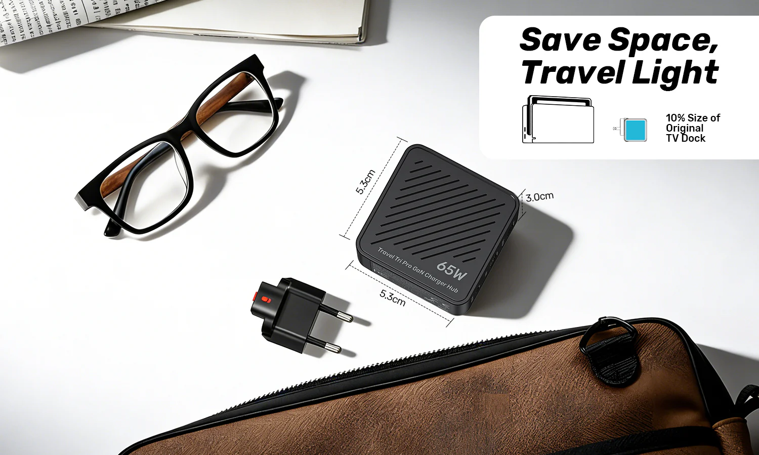 Unitek P1130ABK01 65W 3-Port GaN Wall Charger PD 3.0