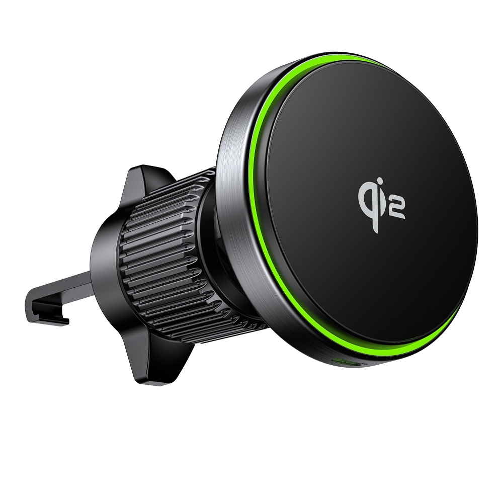 UNITEK P1404ABK01 Qi2 MAGNETIC WIRELESS CAR AIR VENTS CHARGER 15W02 - One Chip Computers Unitek P1404ABK01 Qi2 Magnetic Wireless Car Air Vent Charger