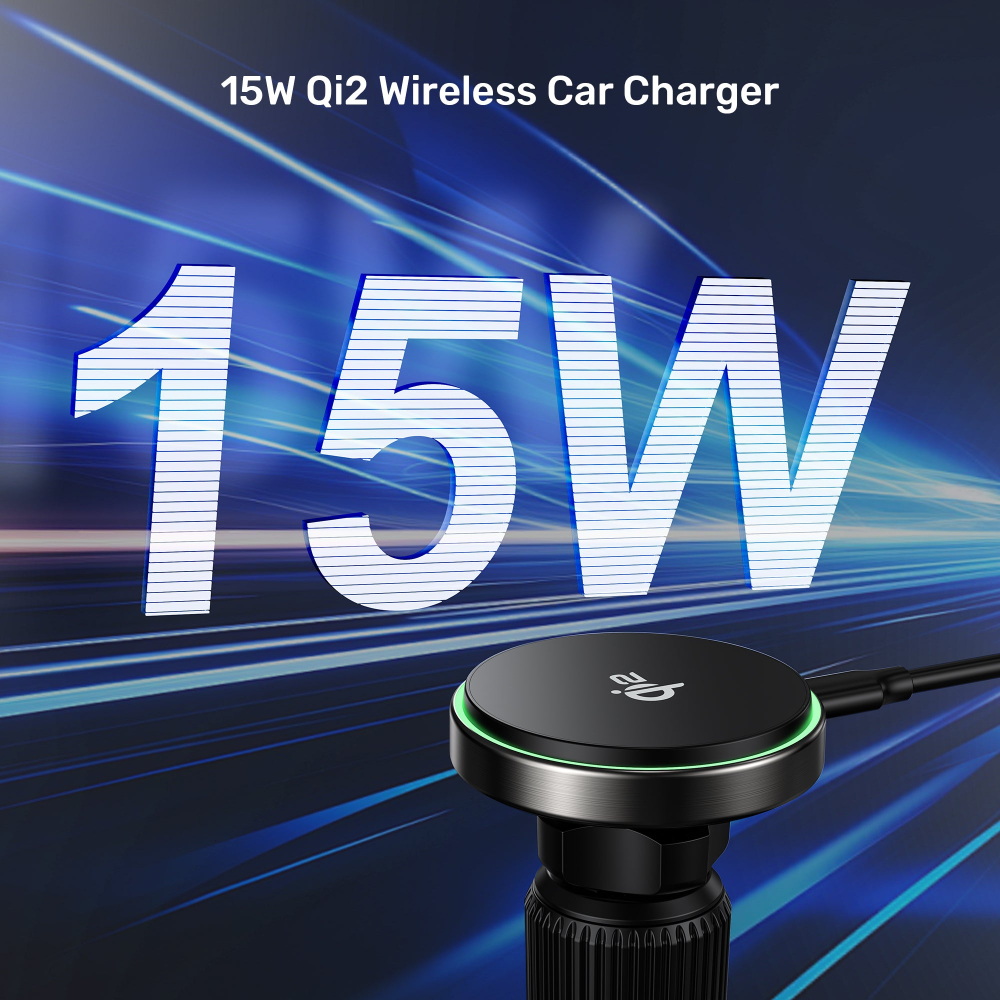 UNITEK P1404ABK01 Qi2 MAGNETIC WIRELESS CAR AIR VENTS CHARGER 15W04 - One Chip Computers Unitek P1404ABK01 Qi2 Magnetic Wireless Car Air Vent Charger