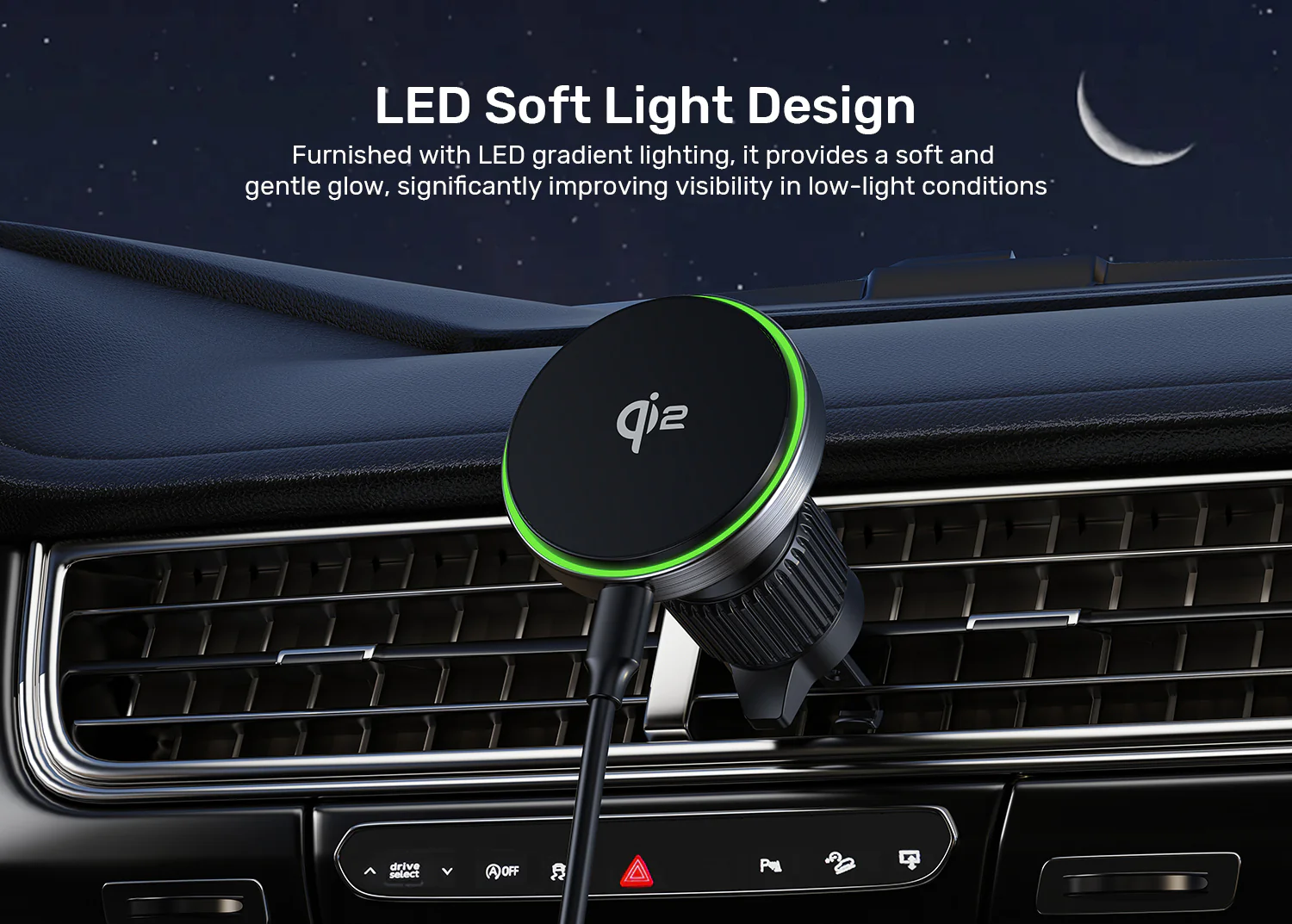 UNITEK P1404ABK01 Qi2 MAGNETIC WIRELESS CAR AIR VENTS CHARGER 15W3 - One Chip Computers Unitek P1404ABK01 Qi2 Magnetic Wireless Car Air Vent Charger