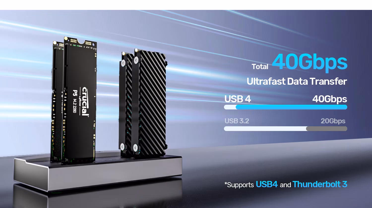 Unitek S1243BGY01-EU 4-Bay M.2 NVMe SSD Docking Station 40Gbps