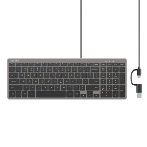 Unitek T053AGY01-US SlimTap Ultra-Light Wired Keyboard 99 Keys Space Gray