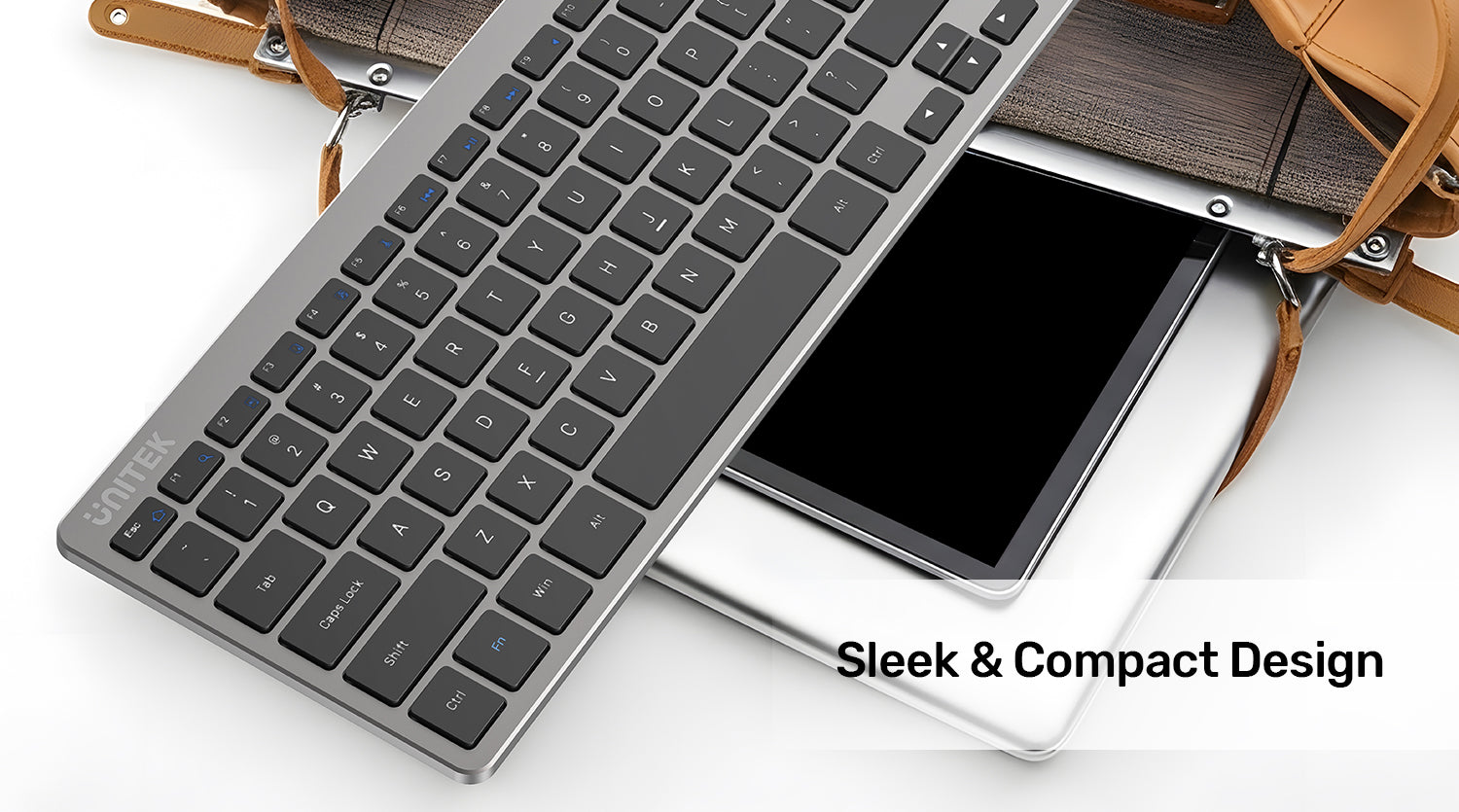 Unitek T053AGY01-US SlimTap Ultra-Light Wired Keyboard 99 Keys Space Gray
