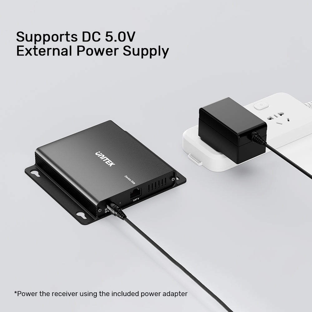 UNITEK U1222ABK01-EU USB-C TO 4-PORTS USB20 HUB EXTENDER09 - One Chip Computers Unitek U1222ABK01-EU USB-C to 4-Port USB Hub Extender Over Ethernet 150M