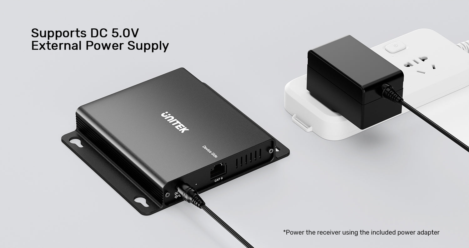 Unitek U1222ABK01-EU USB-C to 4-Port USB Hub Extender Over Ethernet 150M