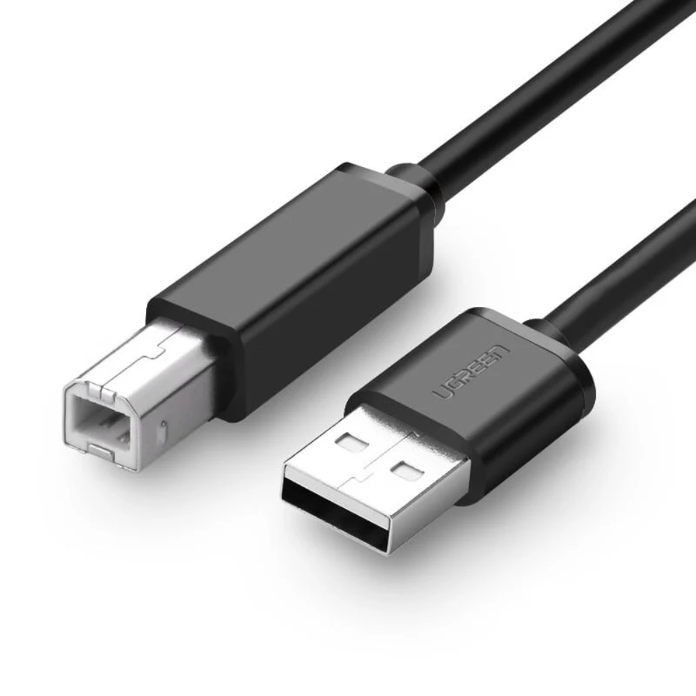 Ugreen10327USB20AMaletoBMaleCableBlack2m - One Chip Computers UGREEN 10327 Printer Cable