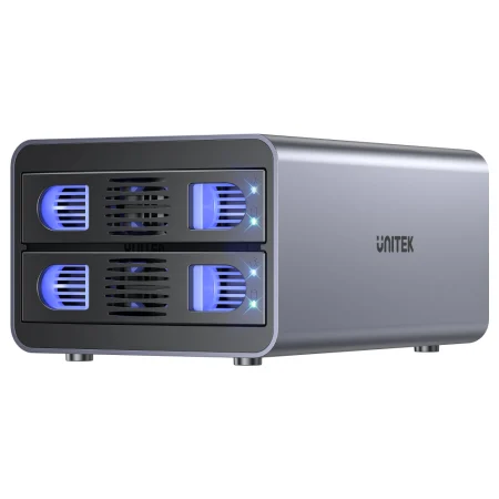 Unitek S1308C01 USB-C 2-Bay 2.5"/3.5" SATA External Hard Drive Enclosure