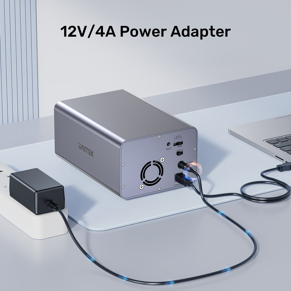 Unitek 2 Bay USB-C RAID External Hard Drive Enclosure08 - One Chip Computers Unitek S1308C01 USB-C 2-Bay 2.5"/3.5" SATA External Hard Drive Enclosure