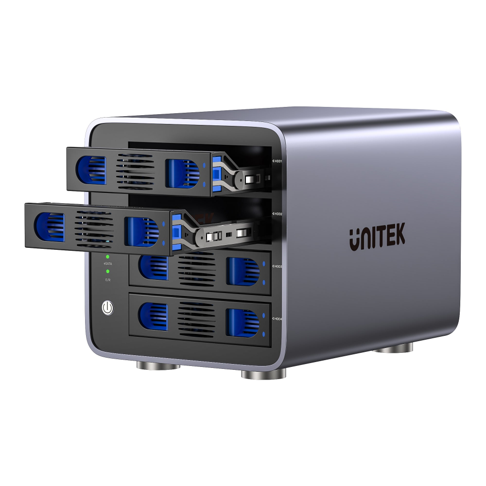 Unitek 4 Bay RAID External Hard Drive Enclosure01 - One Chip Computers Unitek S1301AGY01 4-Bay RAID 2.5"/3.5" SATA External Hard Drive Enclosure
