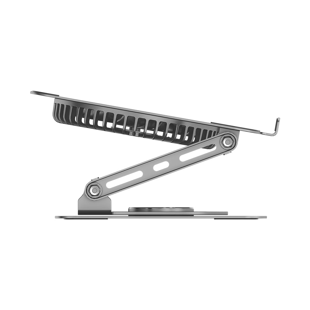 Unitek Adjustable Laptop Stand with Detachable Cooling Fan14 - One Chip Computers Unitek OT1098AGY01 Adjustable Laptop Stand with Detachable Cooling Fan 360° Rotating Base Carbon Steel