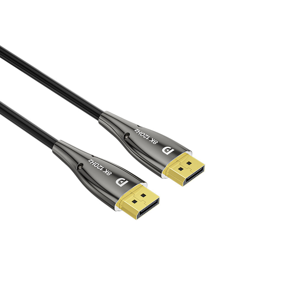Unitek C1631ABK01-10M DisplayPort 21 M to M Fiber Optic Cable 8K 120Hz 54Gbps 10M10 - One Chip Computers Unitek C1631ABK01-10M DisplayPort 2.1 M to M Fiber Optic Cable 8K 120Hz 54Gbps 10M
