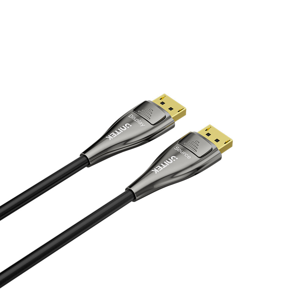 Unitek C1631ABK01-10M DisplayPort 21 M to M Fiber Optic Cable 8K 120Hz 54Gbps 10M13 - One Chip Computers Unitek C1631ABK01-10M DisplayPort 2.1 M to M Fiber Optic Cable 8K 120Hz 54Gbps 10M