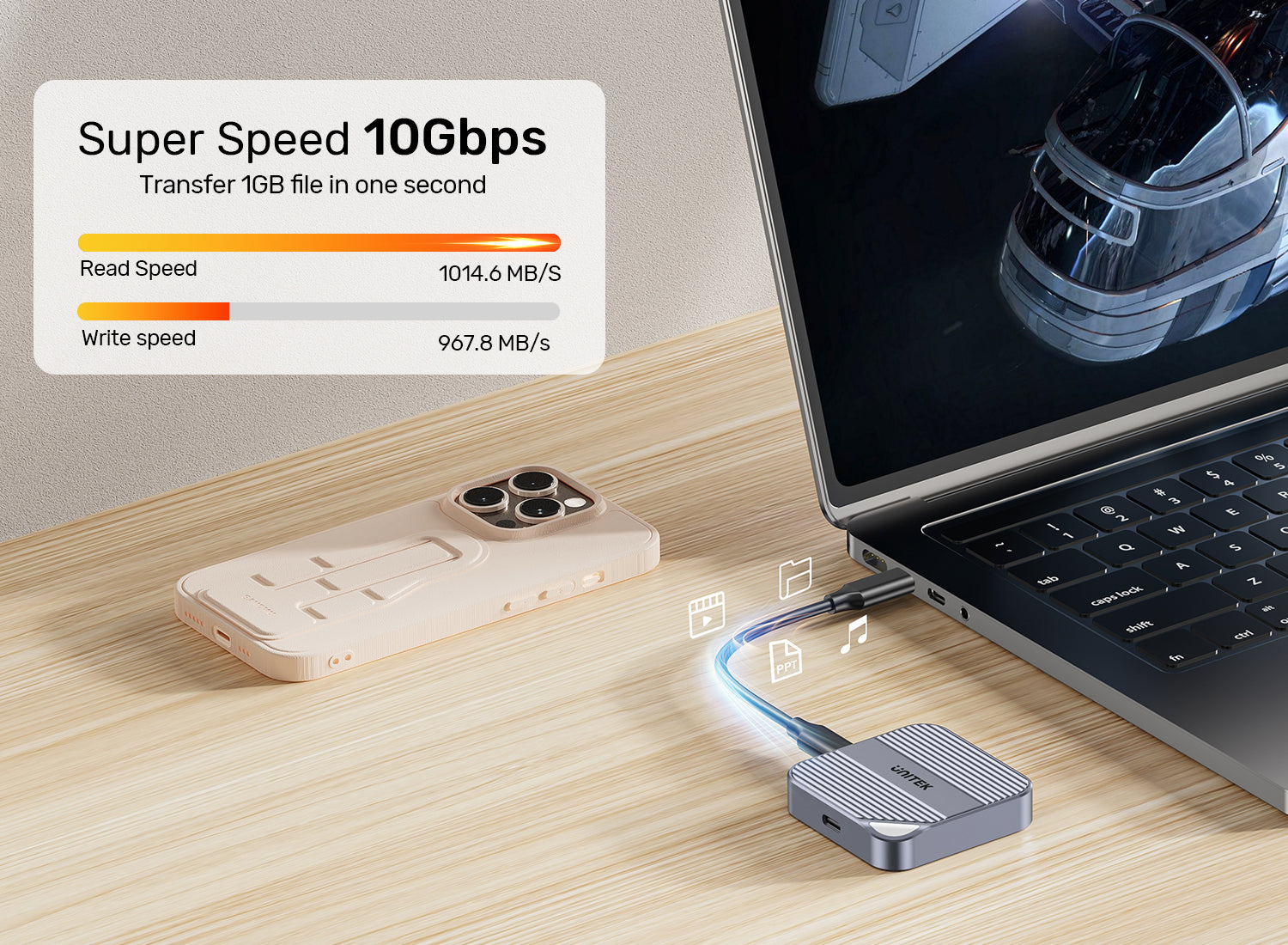 Unitek S1229CBK01 M.2 NVMe & SATA 2.5'' SSD Enclosure Adapter