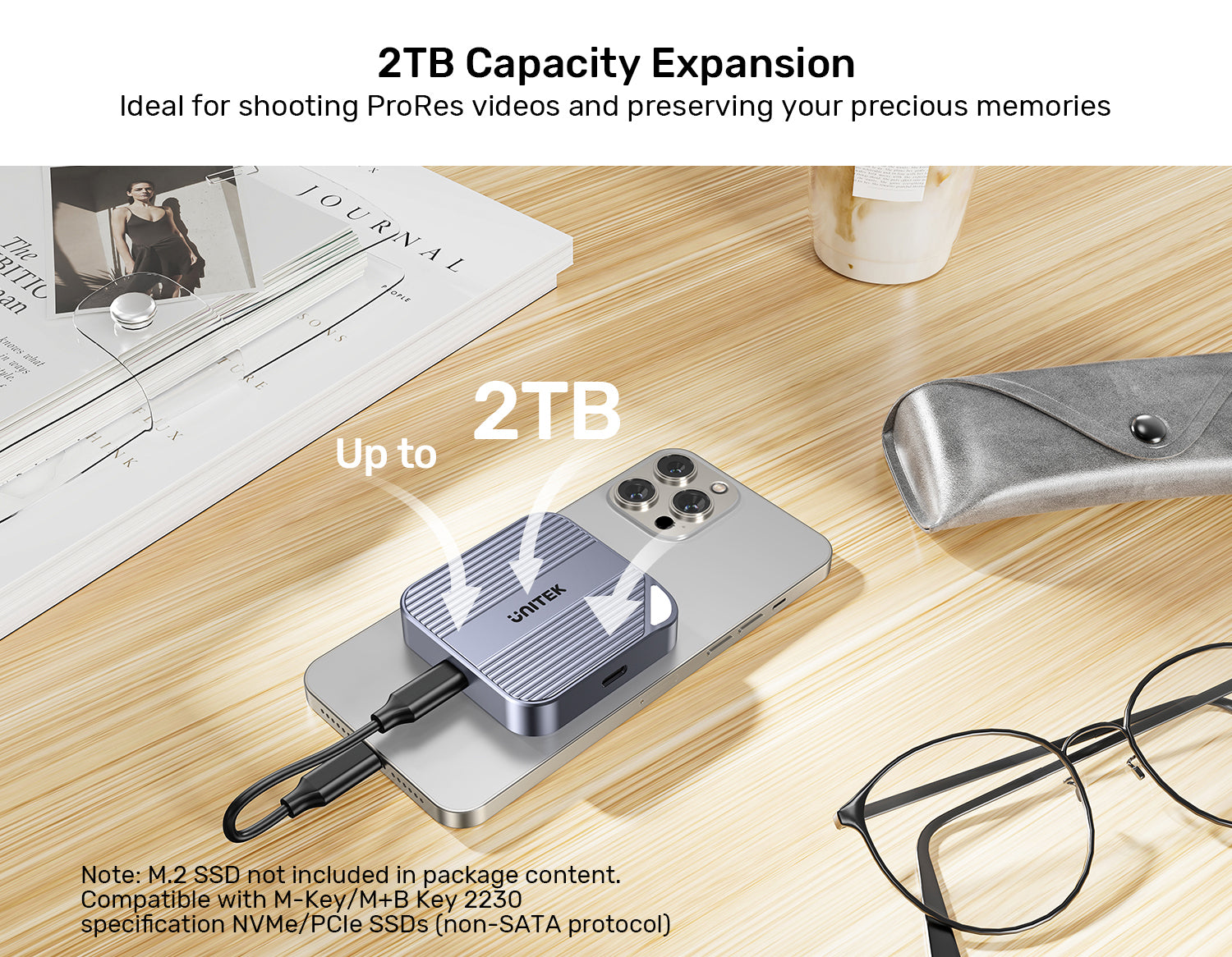 Unitek S1229CBK01 M.2 NVMe & SATA 2.5'' SSD Enclosure Adapter