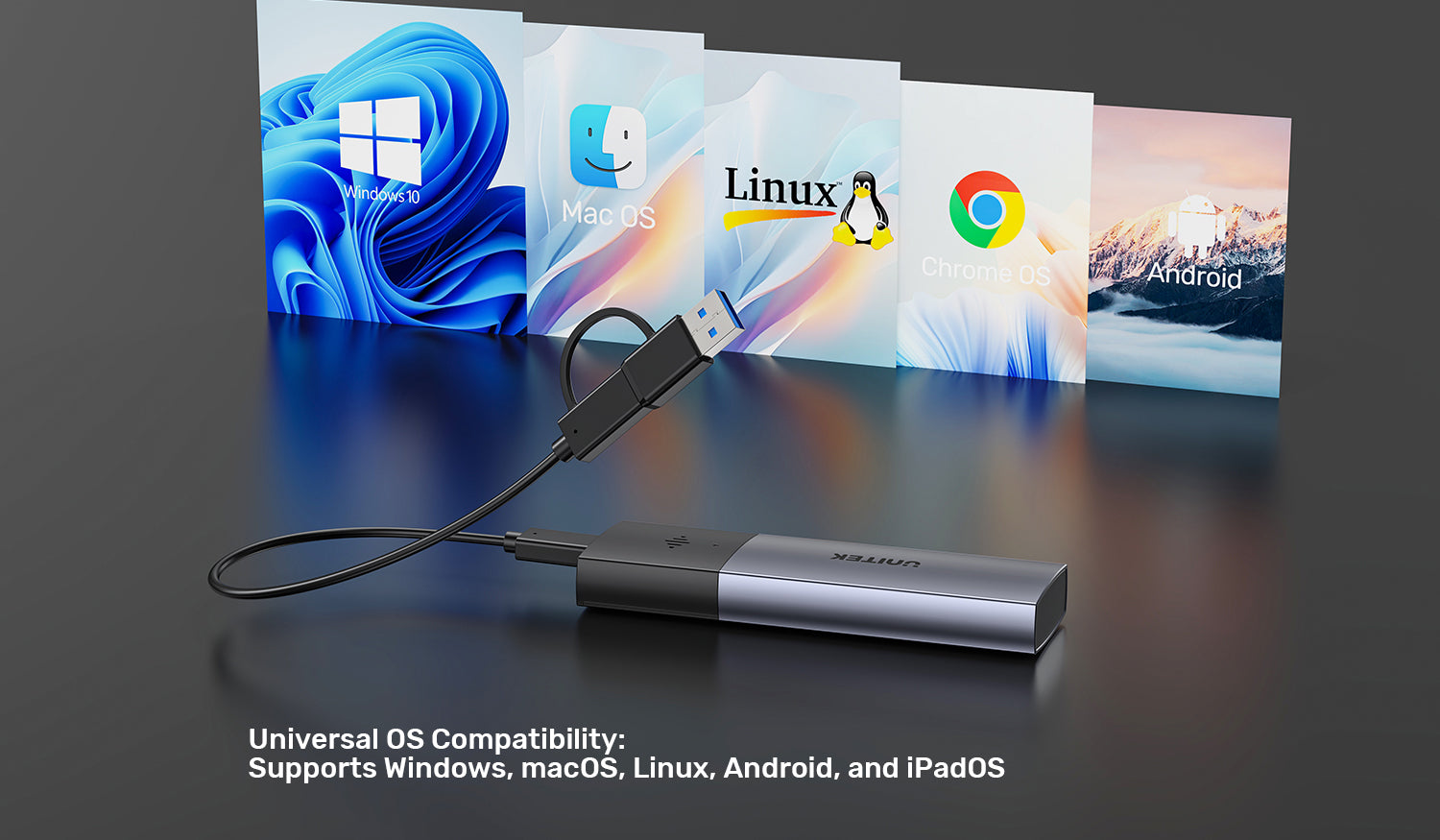 Unitek S1251AGY01 SolidForce Smart Anti-Loss M.2 PCIe/NVMe SSD Enclosure