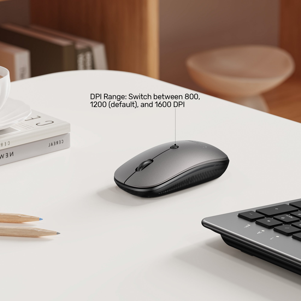 Unitek T054AGY01-US SlimDuo 24GHz Wireless Keyboard Mouse Combo Space Gray03 - One Chip Computers Unitek T054AGY01-US SlimDuo 2.4GHz Wireless Keyboard & Mouse Combo Space Gray