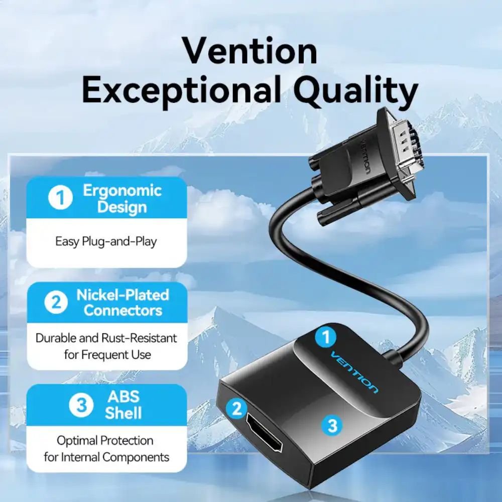 VENTION ACNBB VGA TO HDMI CONVERTER 09 - One Chip Computers