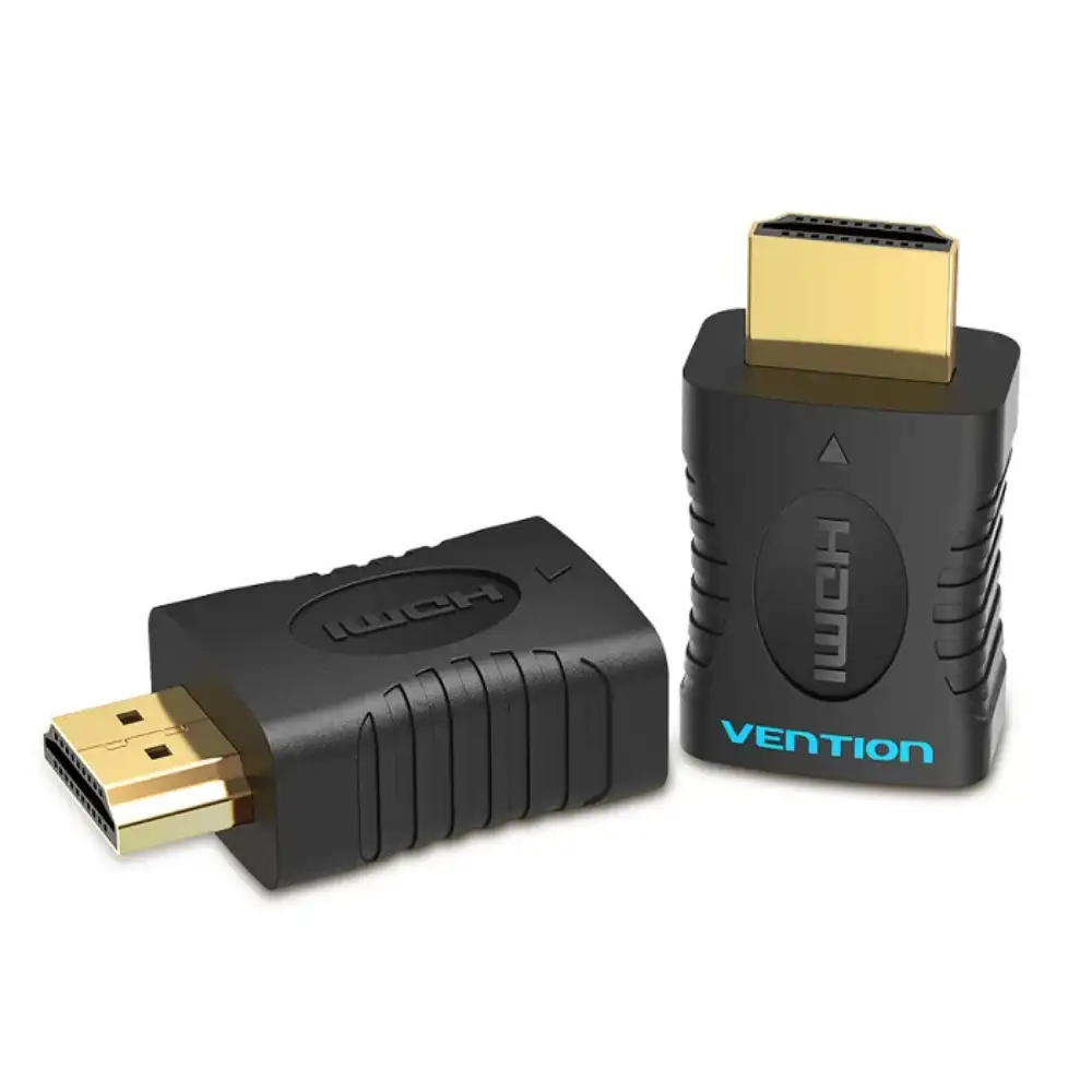 VENTION AIAB0 HDMI MALE TO FEMALE ADAPTER - One Chip Computers Vention AIAB0 HDMI Male to Female Extension Adapter