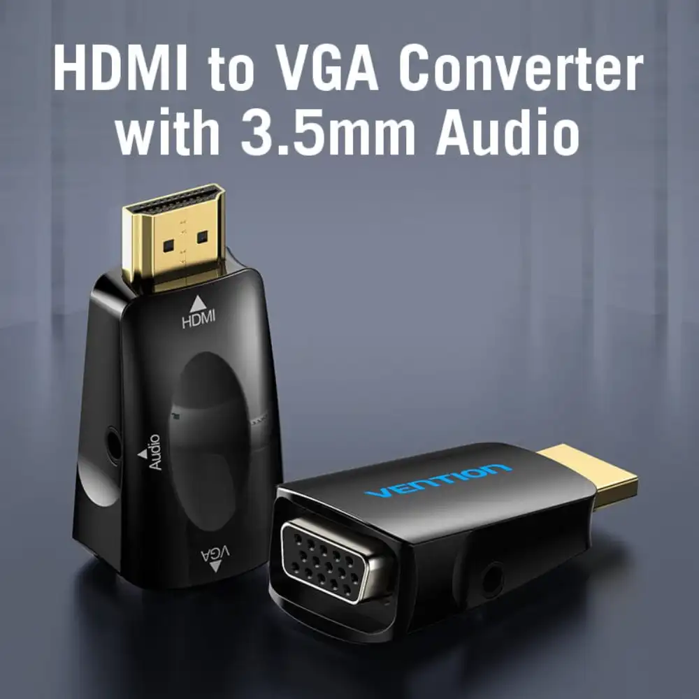 VENTION AIDB0 HDMI TO VGA CONVERTER WITH AUX2 - One Chip Computers
