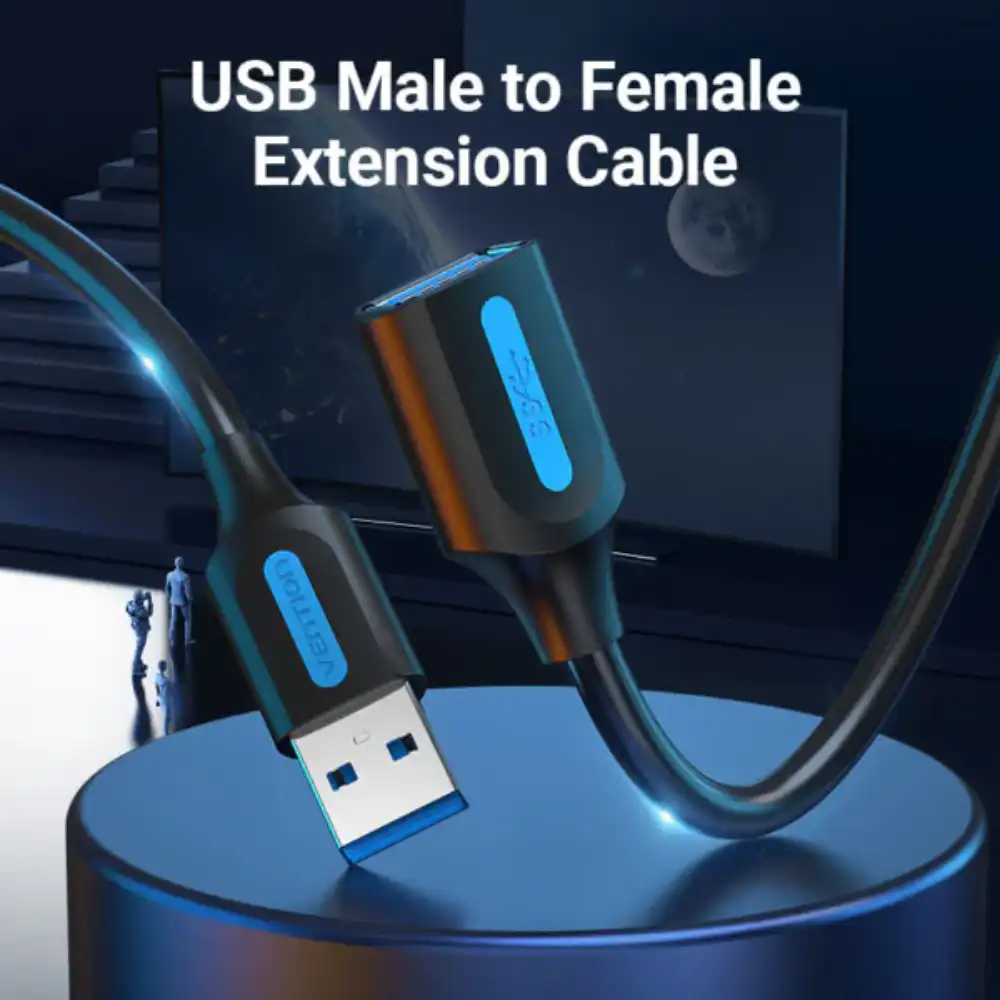VENTION CBHBI USB30 MALE TO FEMALE EXTENTION CABLE 3M2 - One Chip Computers