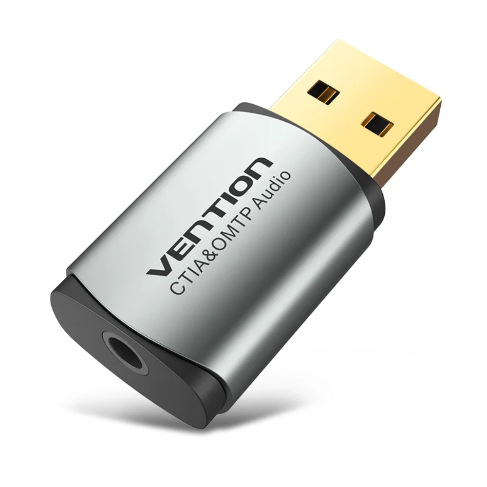 VENTION CDLHO USB EXTERNAL SOUND CARD METAL1 - One Chip Computers Vention CDLHO USB External Sound Card Metal