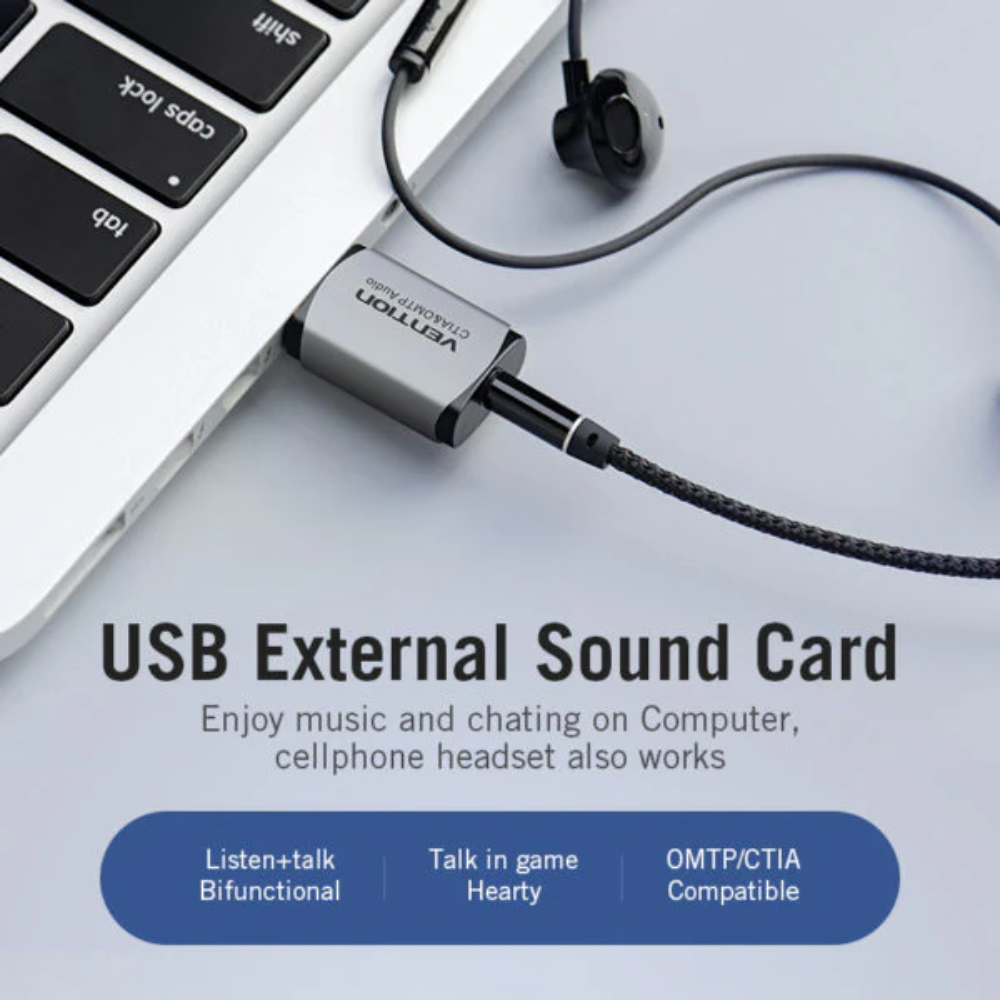 VENTION CDLHO USB EXTERNAL SOUND CARD METAL2 - One Chip Computers