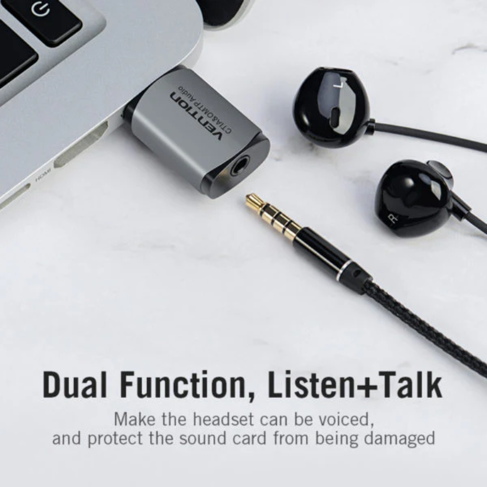 VENTION CDLHO USB EXTERNAL SOUND CARD METAL3 - One Chip Computers