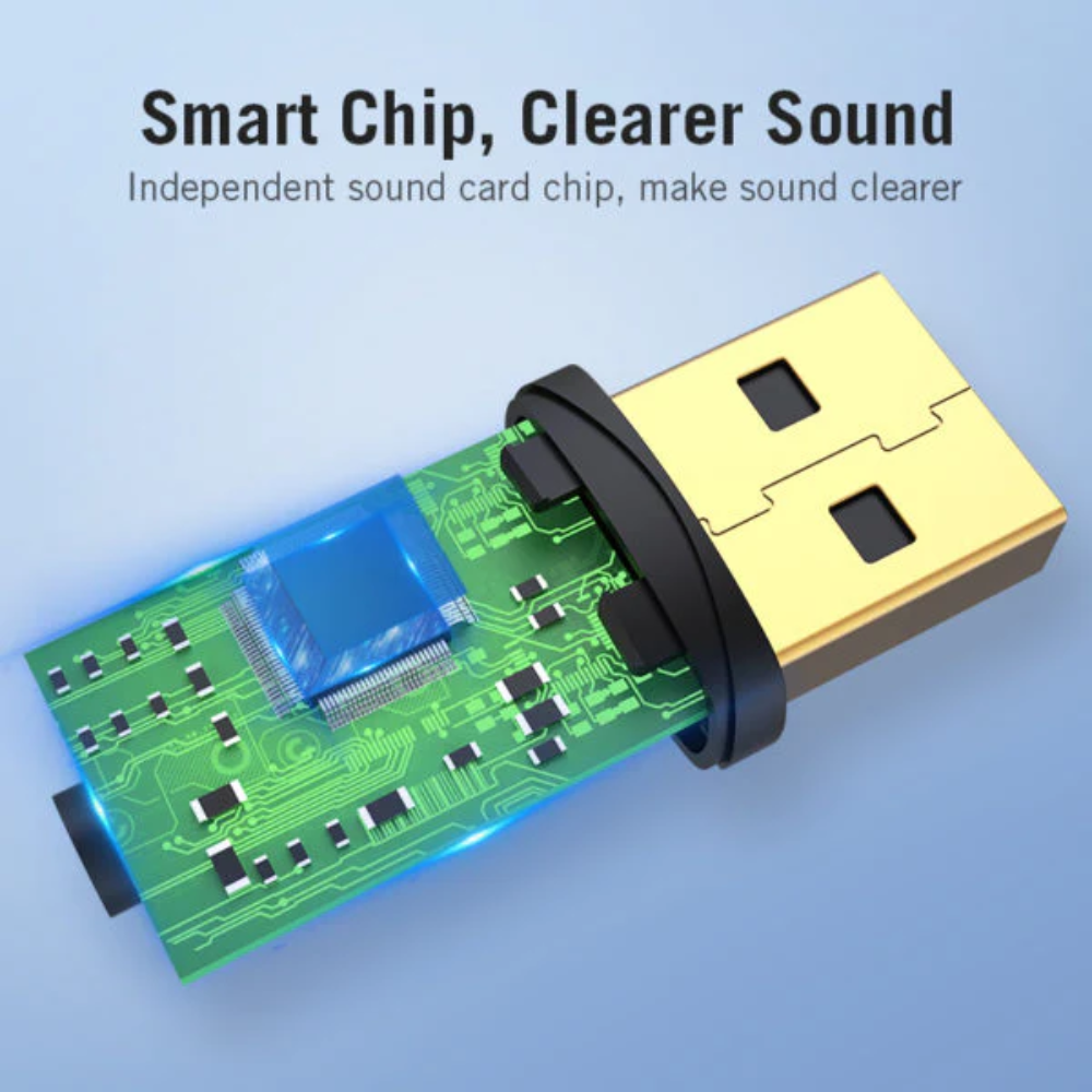 VENTION CDLHO USB EXTERNAL SOUND CARD METAL7 - One Chip Computers