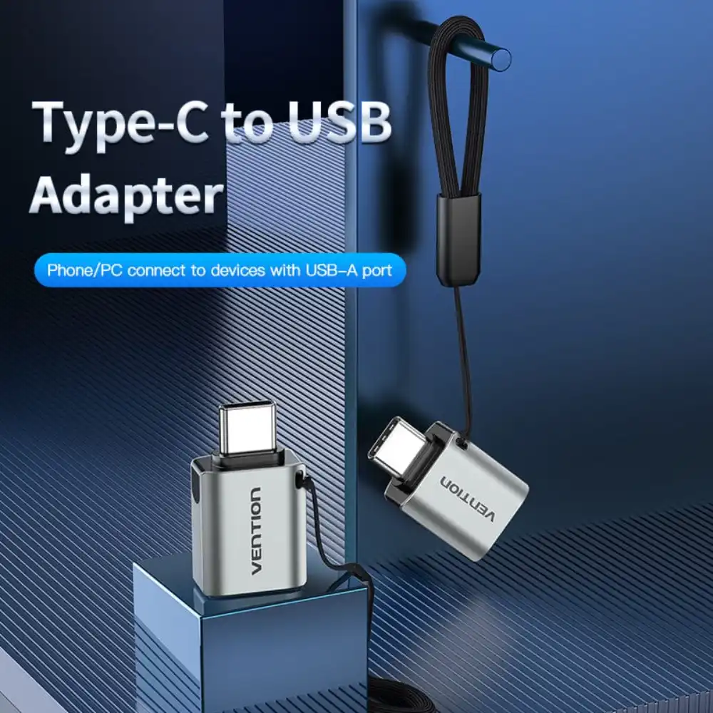 VENTION CDQH0 USB-C MALE TO USB30 FEMALE OTG ADAPTER2 - One Chip Computers