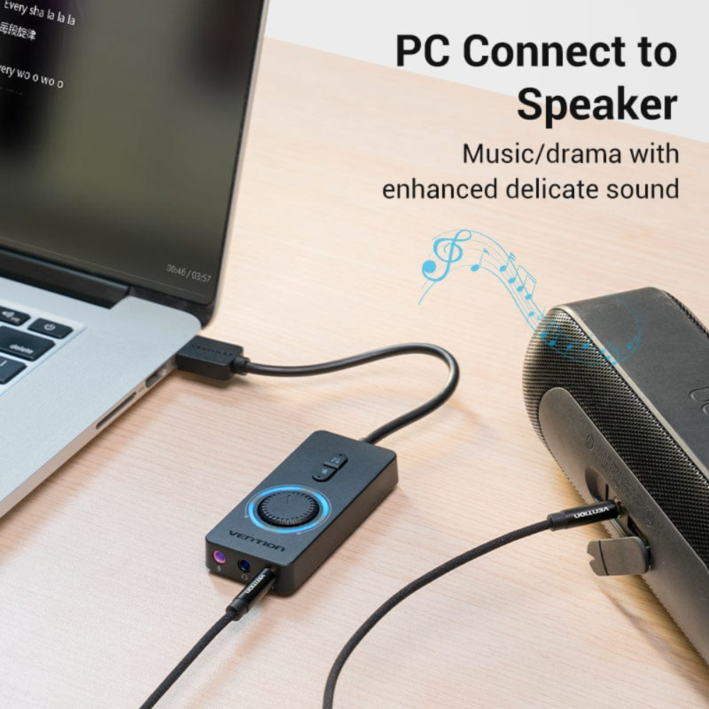 VENTION CDRBB USB EXTERNAL STEREO SOUND ADAPTER7 - One Chip Computers