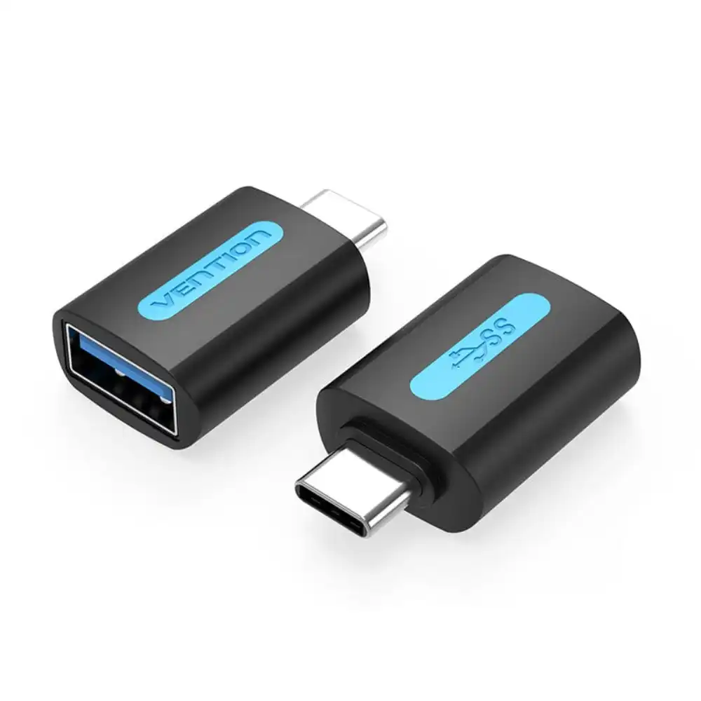 VENTION CDUB0 USB-C MALE TO USB A FEMALE ADAPTER1 - One Chip Computers Vention CDUB0 USB-C Male to USB-A Female Adapter Black