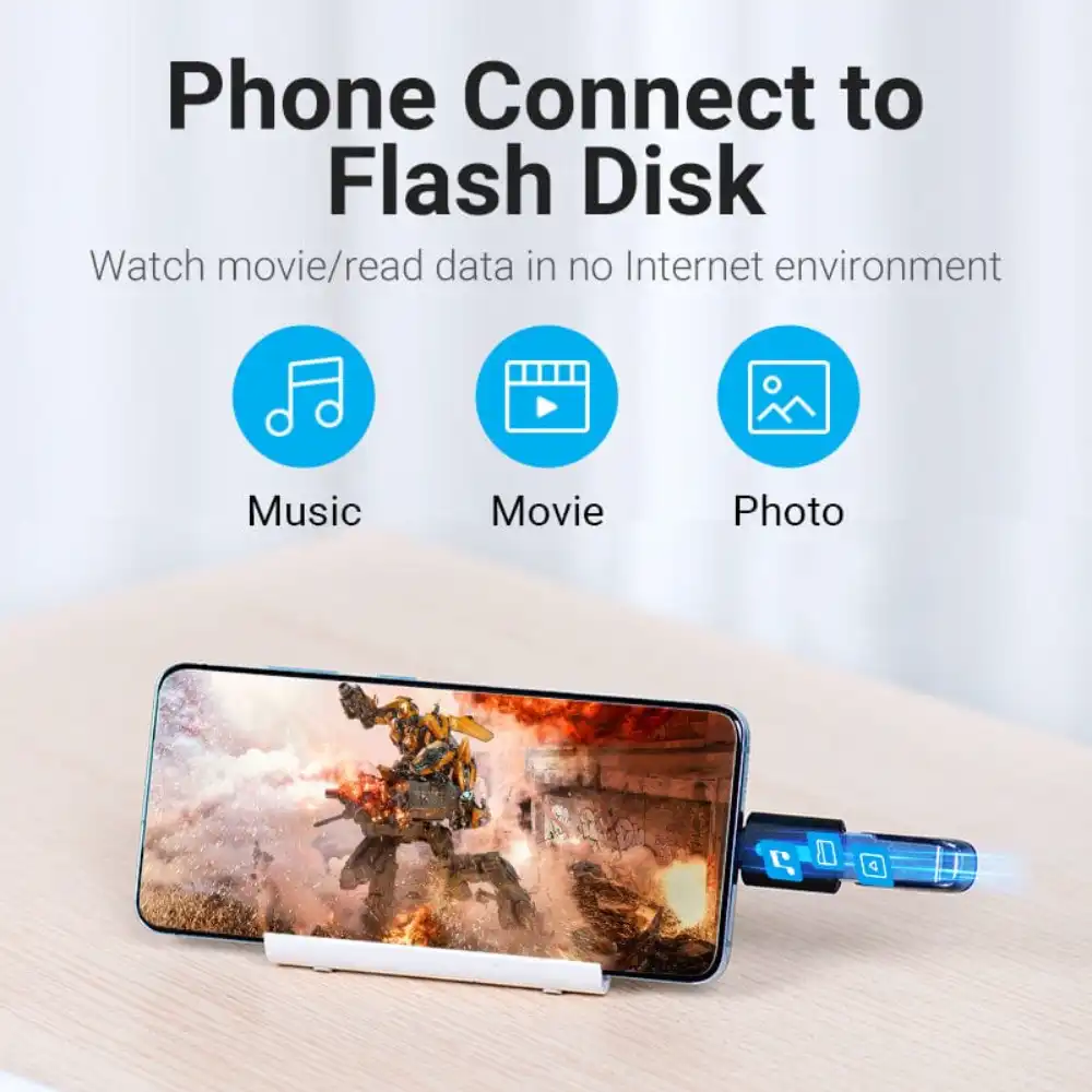 VENTION CDUB0 USB-C MALE TO USB A FEMALE ADAPTER3 - One Chip Computers