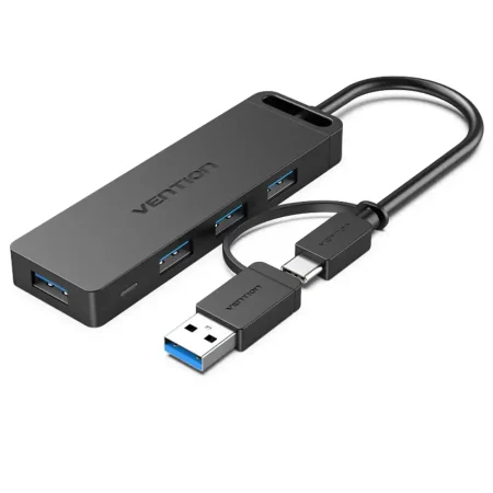Vention CHTBB 4-Port USB-C and USB 3.0 2-in-1 Hub