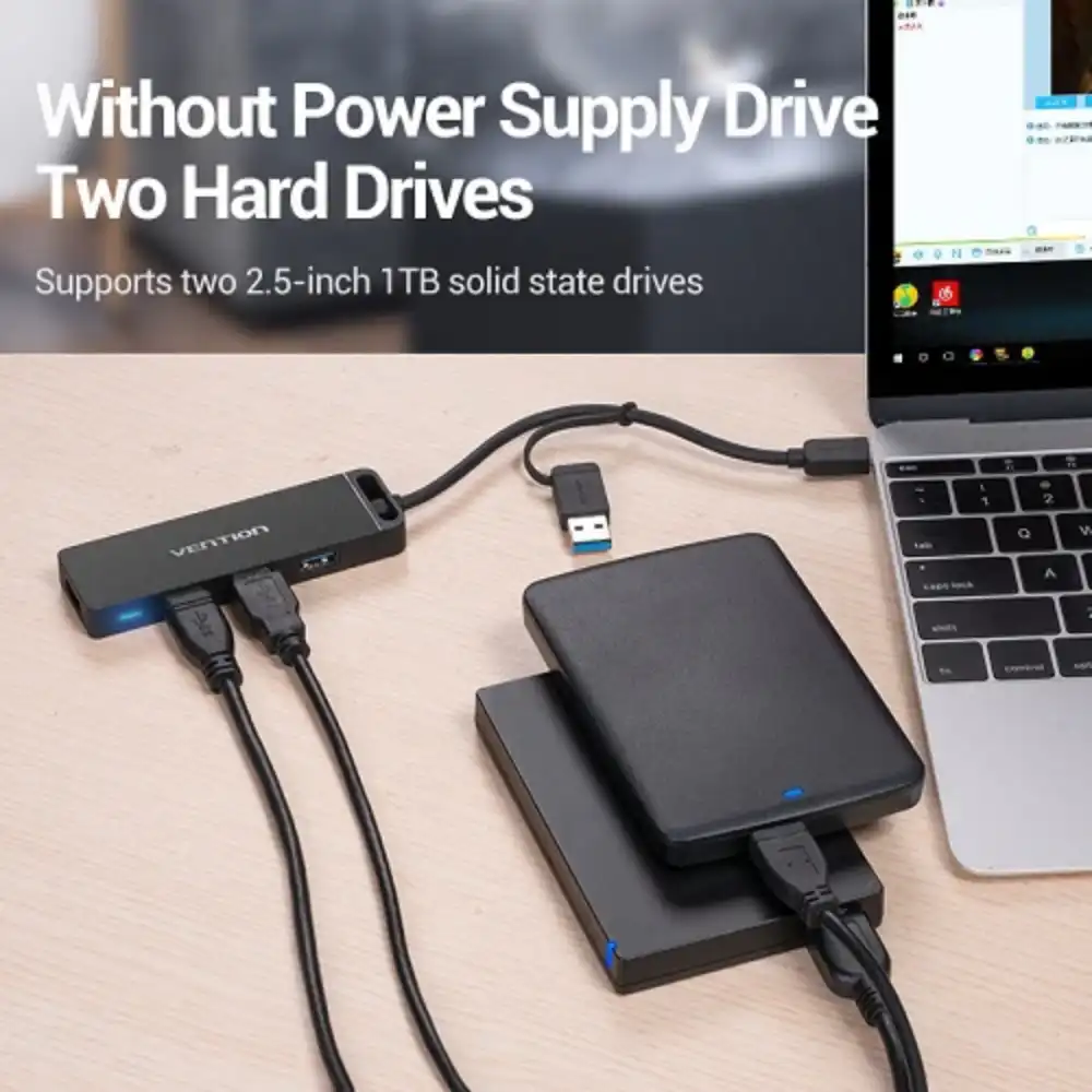VENTION CHTBB 4-PORT USB-C USB30 2-IN1 HUB6 - One Chip Computers