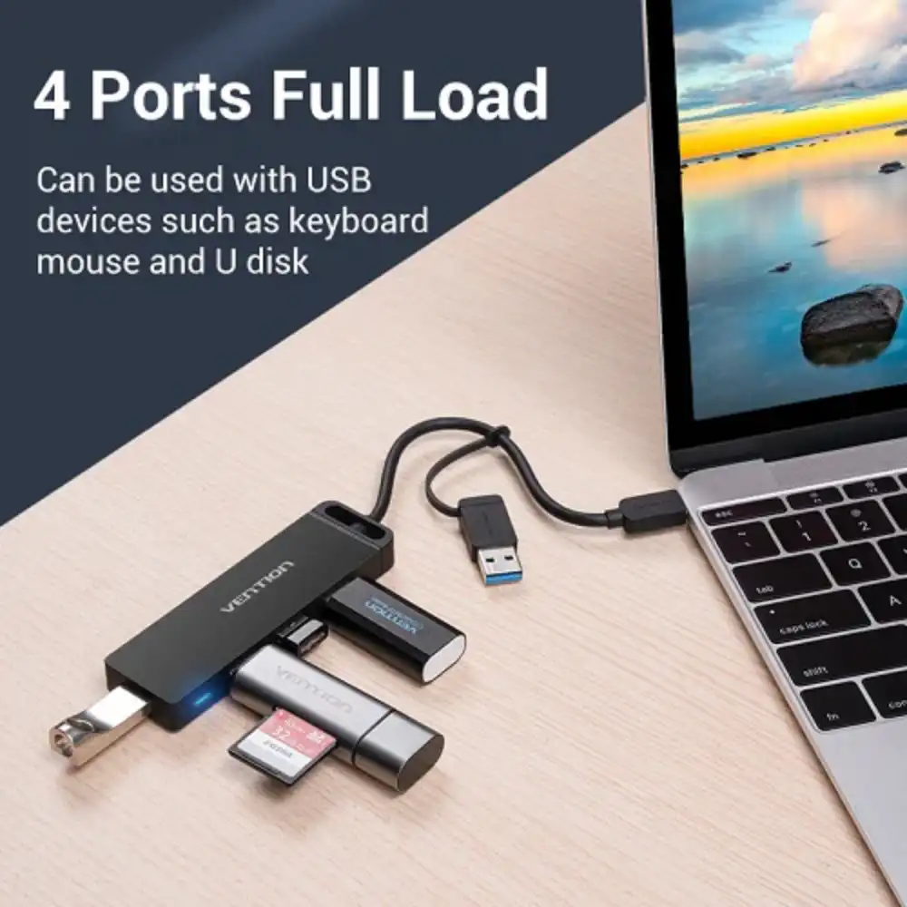 VENTION CHTBB 4-PORT USB-C USB30 2-IN1 HUB7 - One Chip Computers