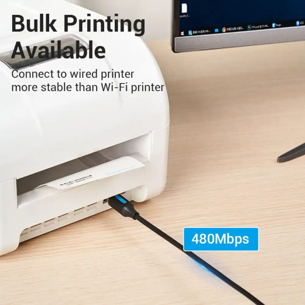 VENTION COQBG USB20 MALE TO USB PRINTER MALE CABLE 15M05 1 - One Chip Computers