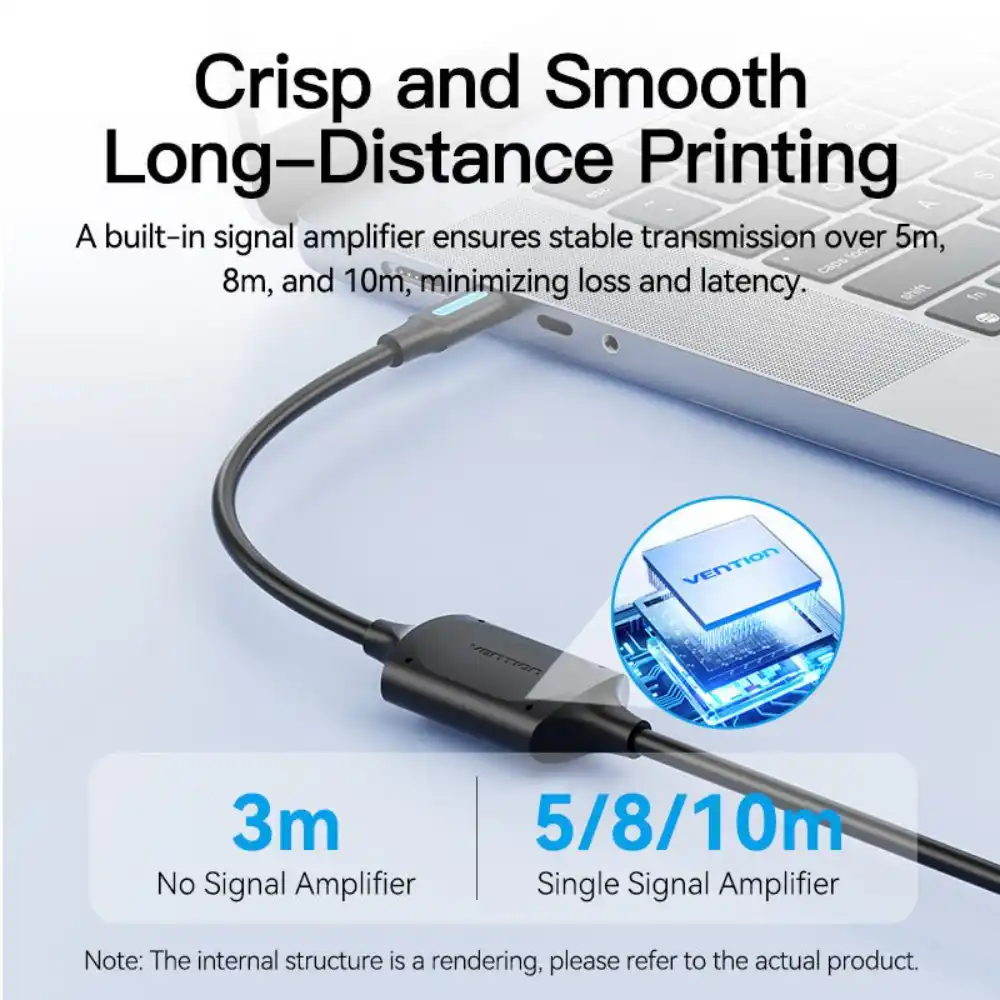 VENTION COQBG USB20 MALE TO USB PRINTER MALE CABLE 15M06 1 - One Chip Computers