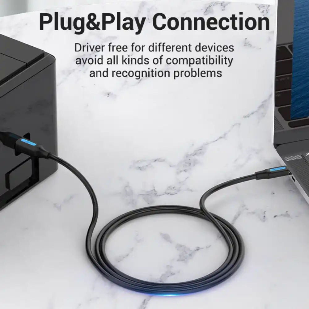 VENTION COQBG USB20 MALE TO USB PRINTER MALE CABLE 15M07 1 - One Chip Computers