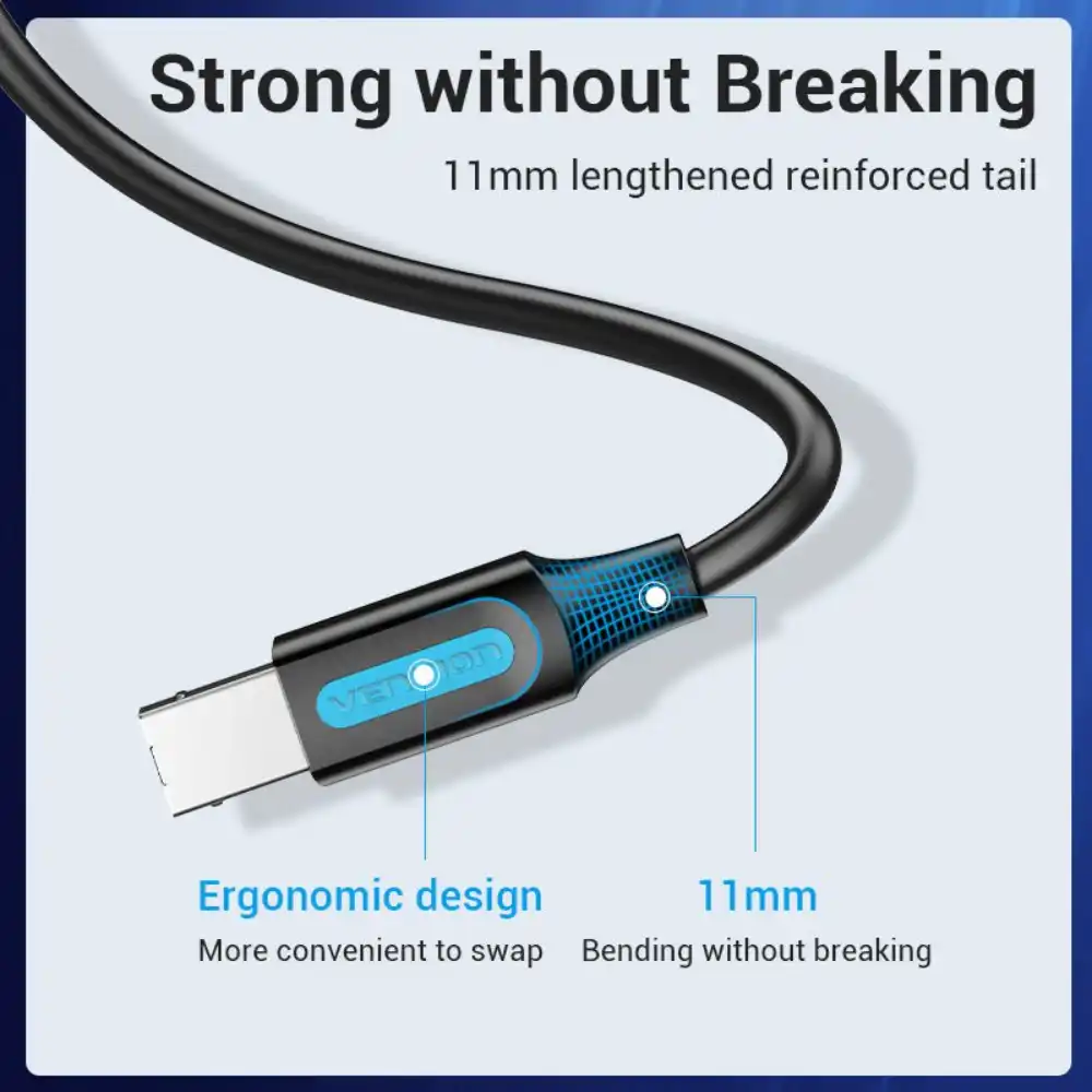 VENTION COQBG USB20 MALE TO USB PRINTER MALE CABLE 15M10 1 - One Chip Computers