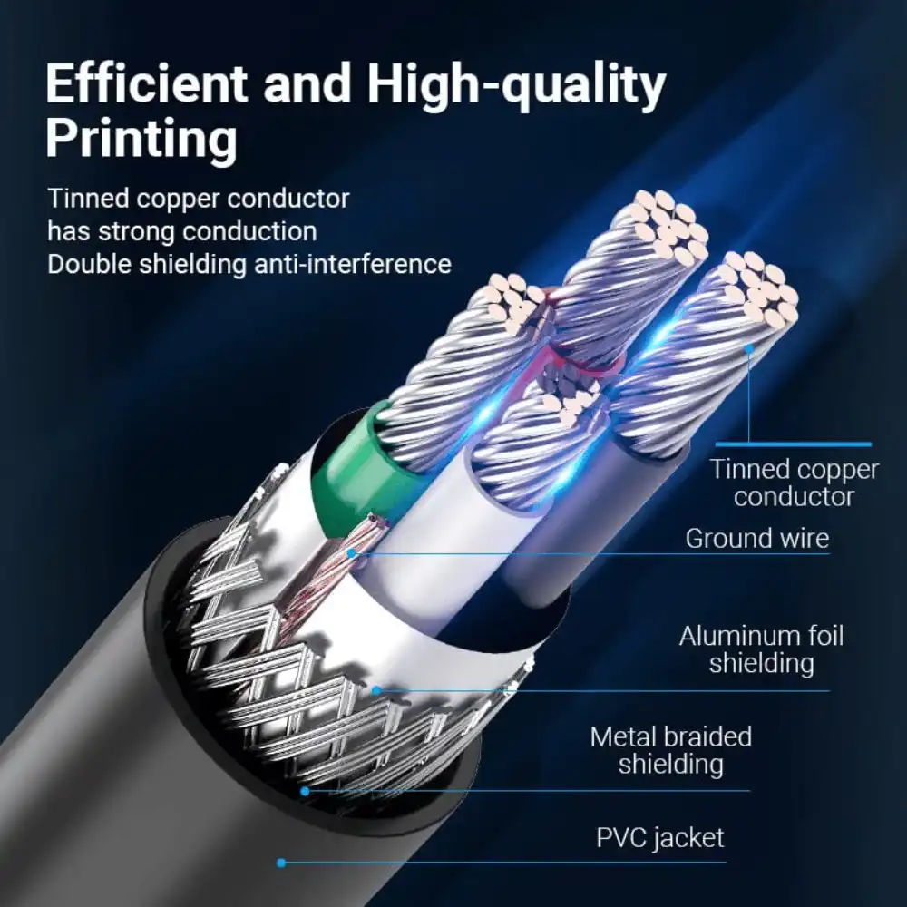 VENTION COQBG USB20 MALE TO USB PRINTER MALE CABLE 15M3 - One Chip Computers