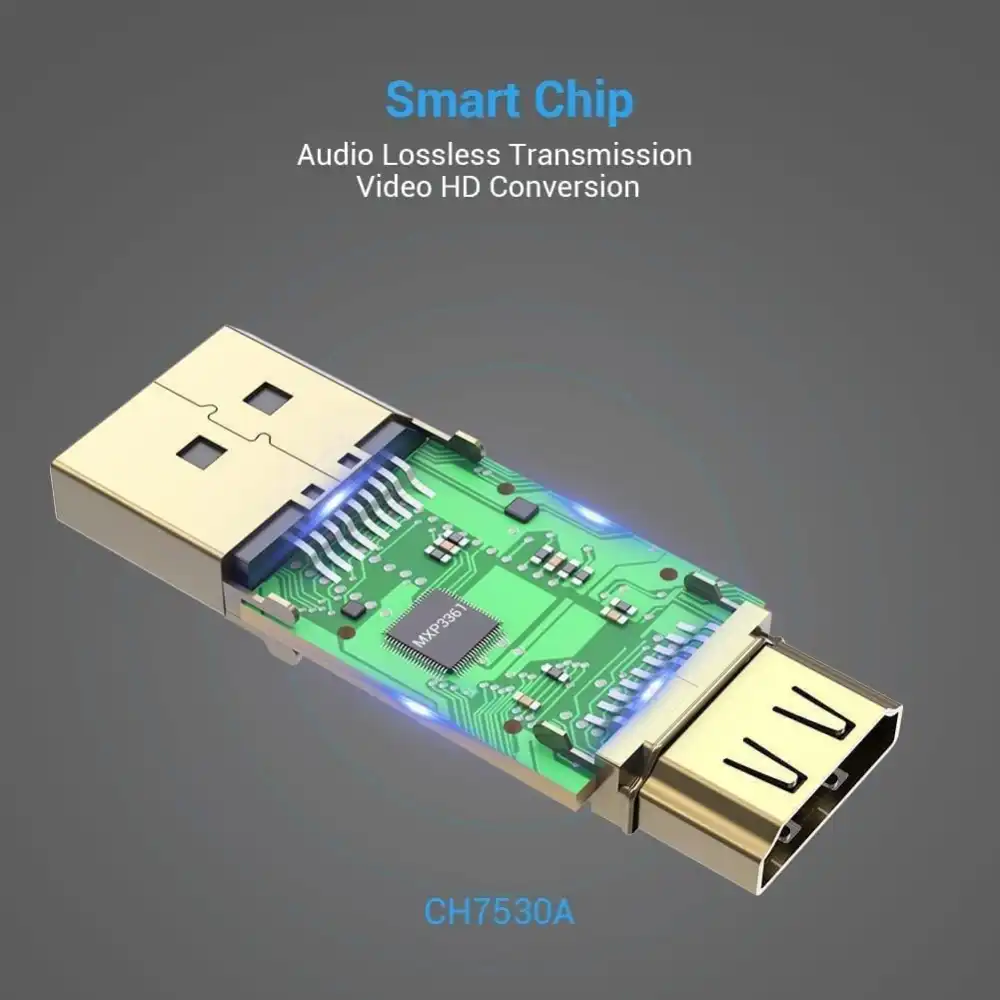 VENTION HBMBO DISPLAY PORT MALE TO HDMI FEMALE ADAPTER 6 - One Chip Computers