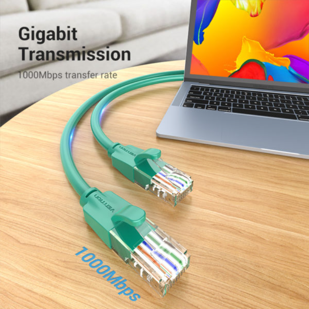 VENTION IBEGH CAT6 UTP PATCH CABLE 2M GREEN3 - One Chip Computers